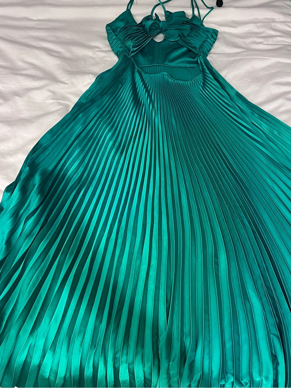 A.L.C. Aries pleated Dress in green Prickly Pear - Picture 8 of 10